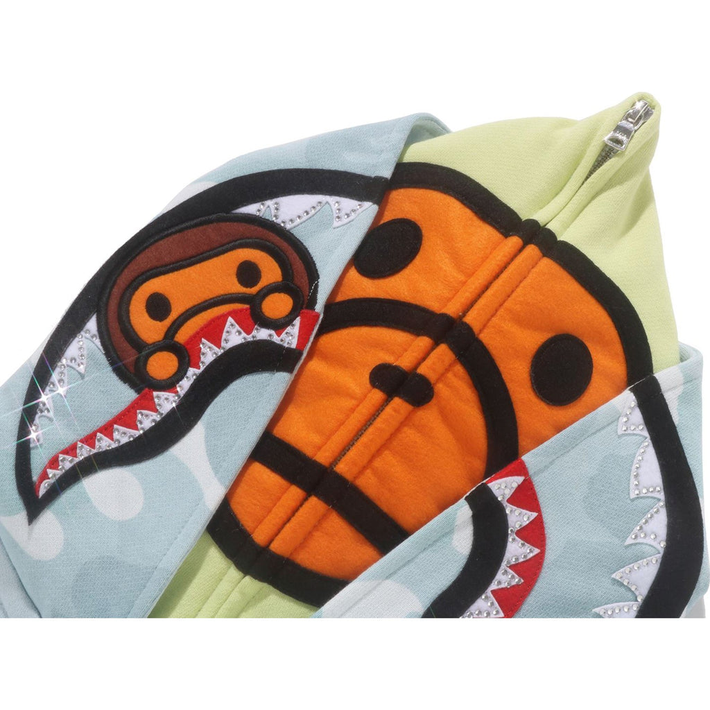 MILO SHARK CROPPED FULL ZIP DOUBLE HOODIE LADIES